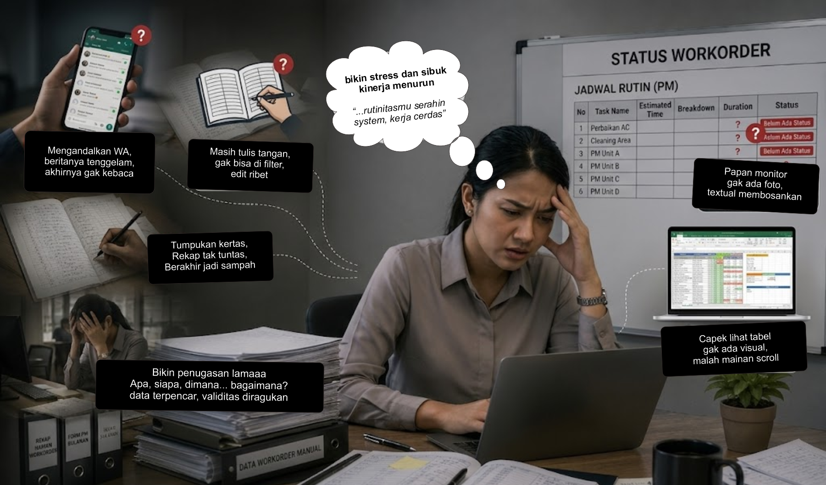 workorder problem sebelum menggunakan astrel